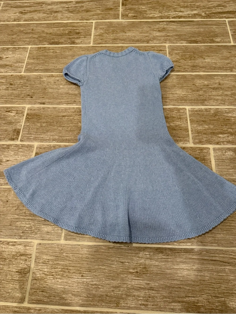 Ralph Lauren blue knit dress American flag intarsia